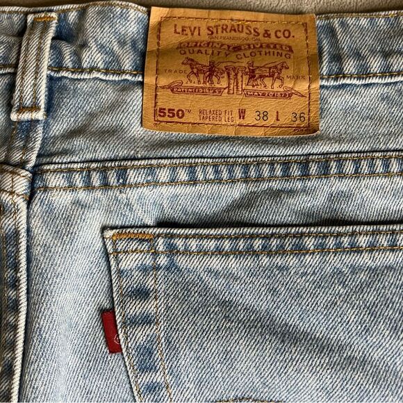 Vintage Levi’s Jeans 550 Made in USA Men’s Size W38 L36 Relaxed Fit Tapered leg - Picture 1 of 16